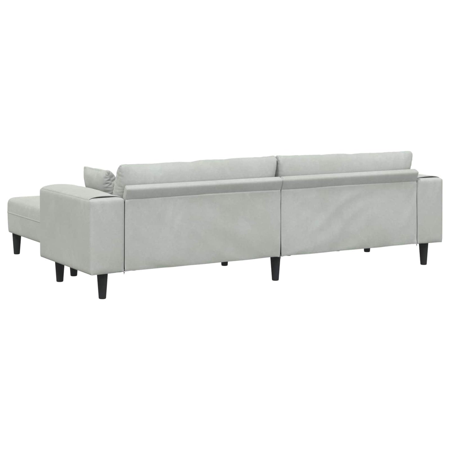 Sofa 3 pcs Hellgrau 250 x 188 x 76 cm Samt