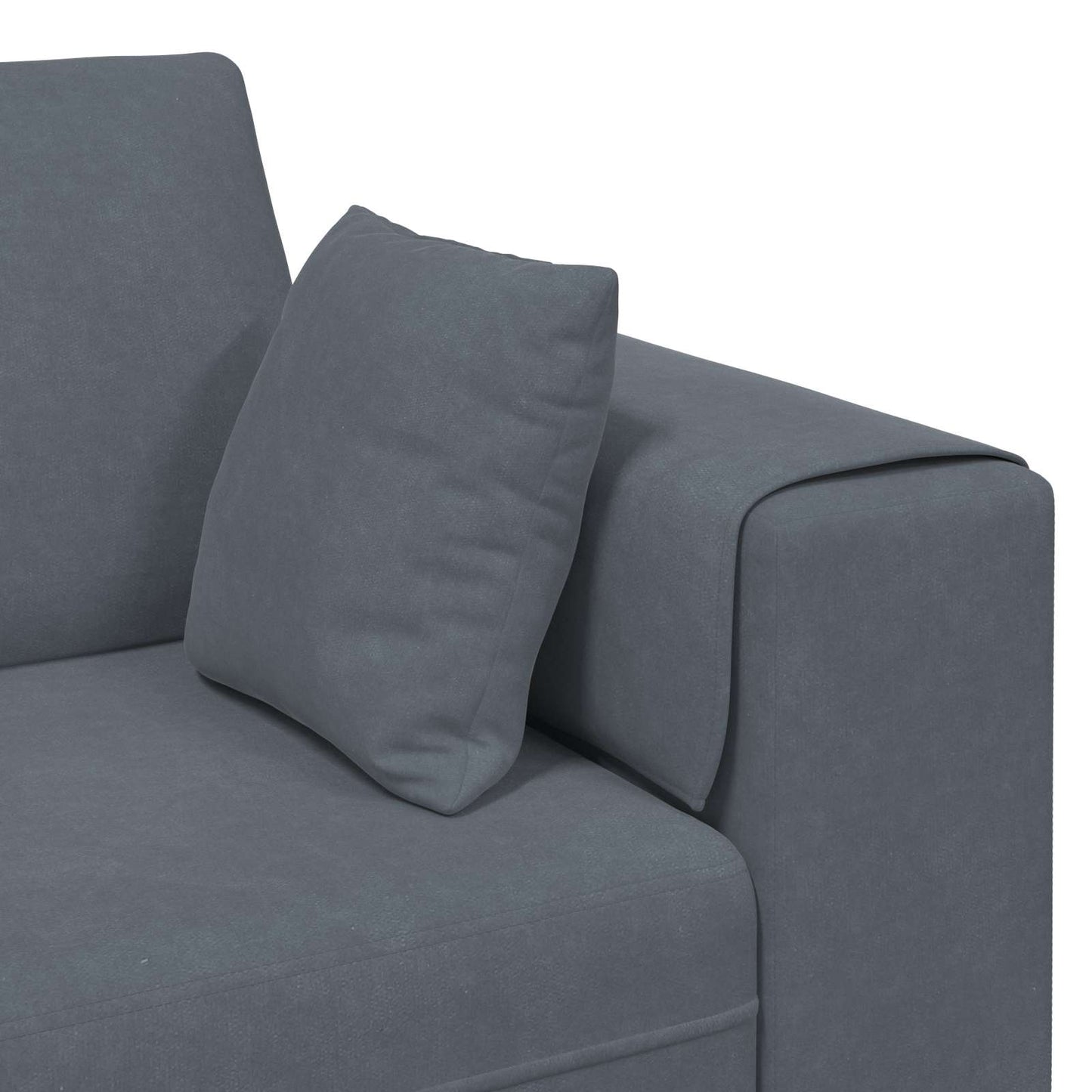 Sofa 3 pcs Dunkelgrau 250 x 188 x 76 cm Samt
