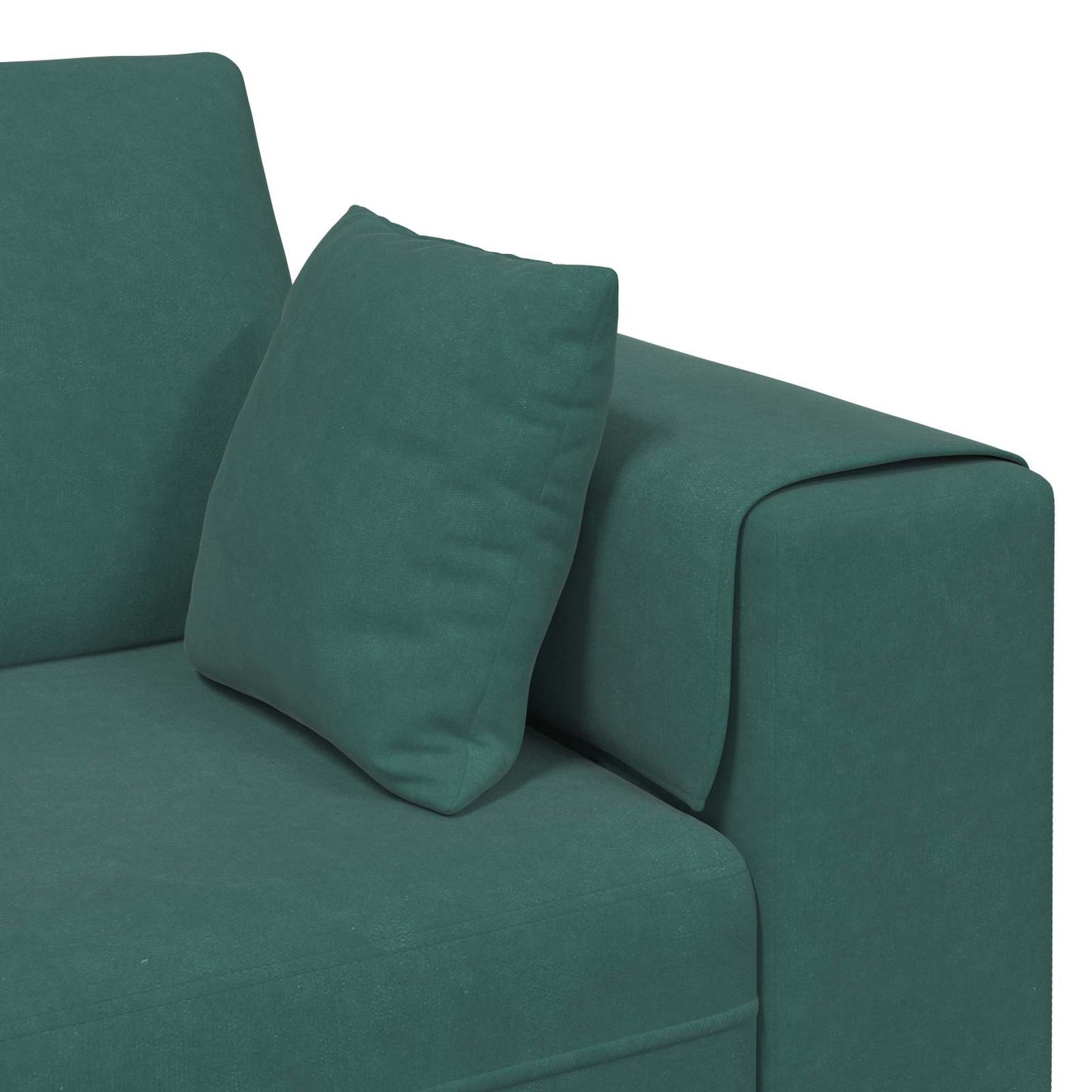 Sofa 3 pcs Dunkelgrün 250 x 188 x 76 cm Samt
