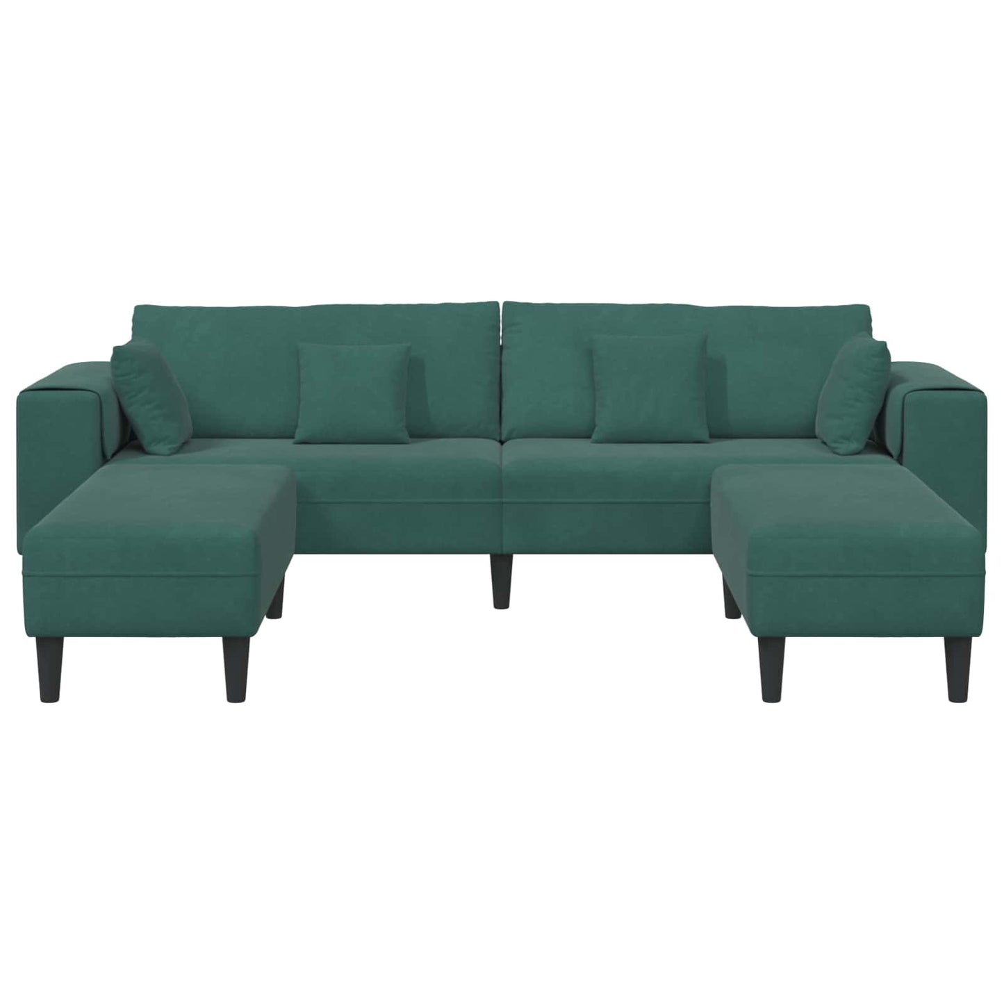Sofa 3 pcs Dunkelgrün 250 x 188 x 76 cm Samt