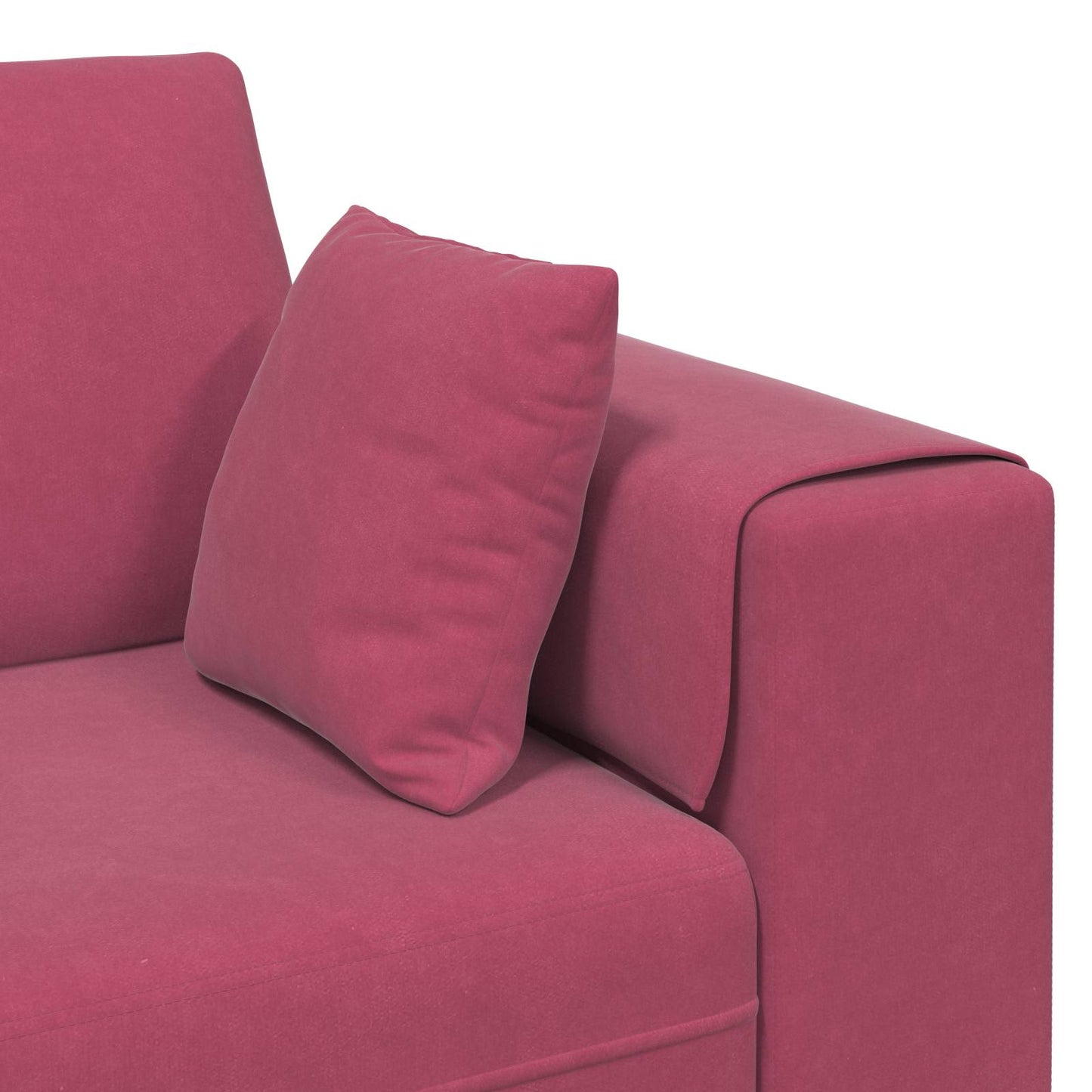 Sofa 3 pcs Weinrot 250 x 188 x 76 cm Samt