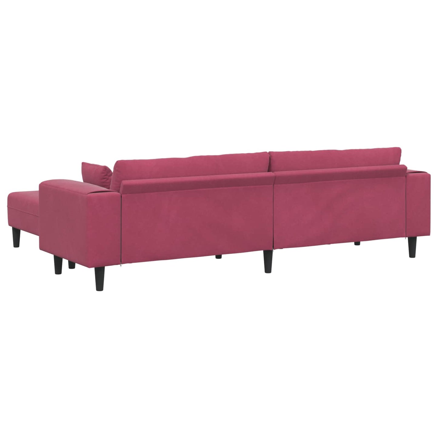 Sofa 3 pcs Weinrot 250 x 188 x 76 cm Samt