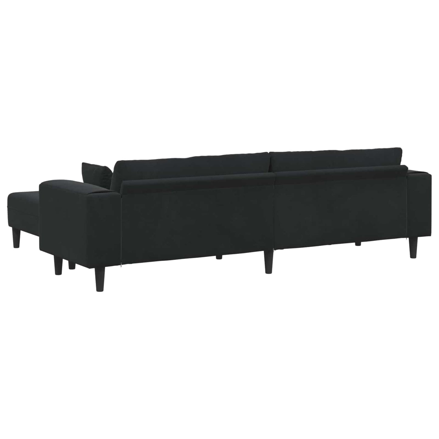 Sofa 3 pcs Schwarz 250 x 188 x 76 cm Samt
