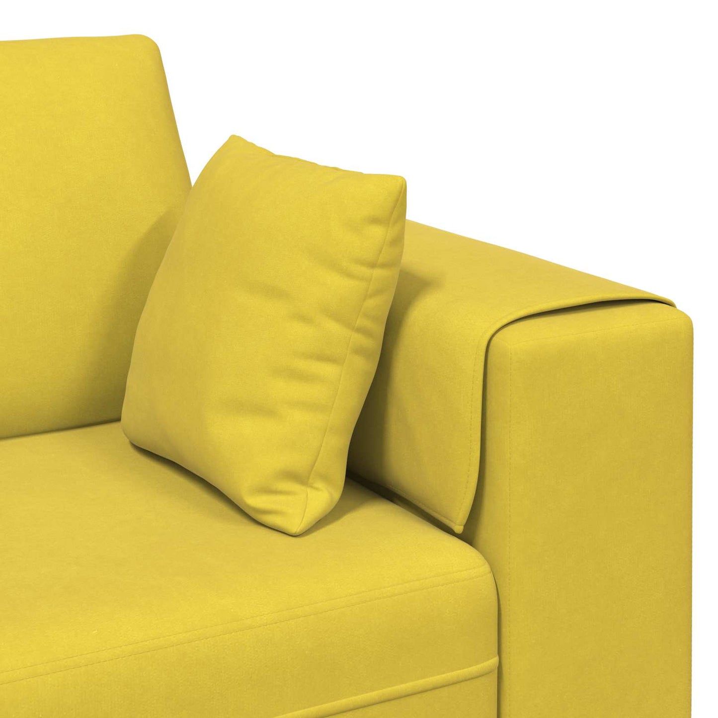 Sofa 3 pcs Gelb 250 x 188 x 76 cm Samt