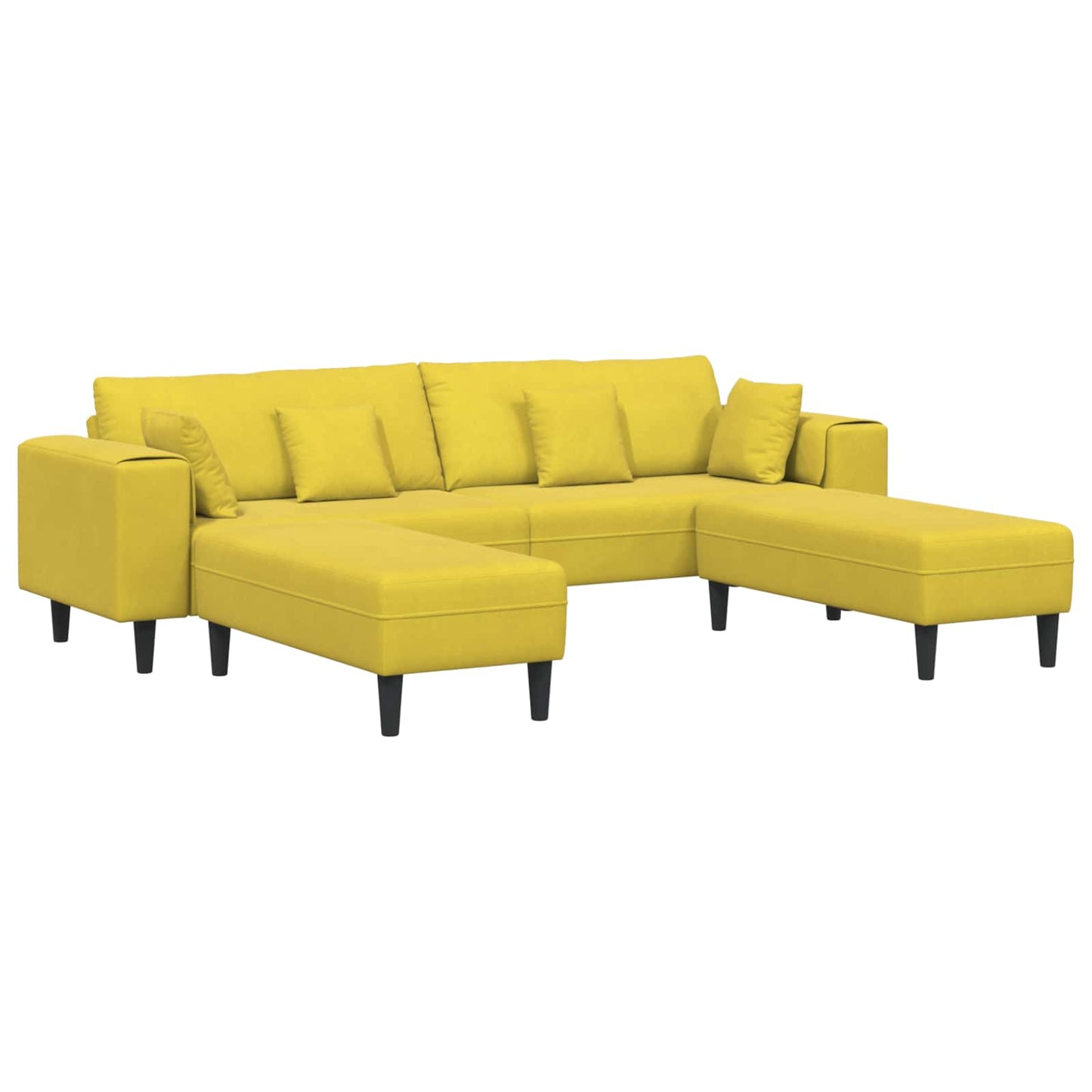 Sofa 3 pcs Gelb 250 x 188 x 76 cm Samt