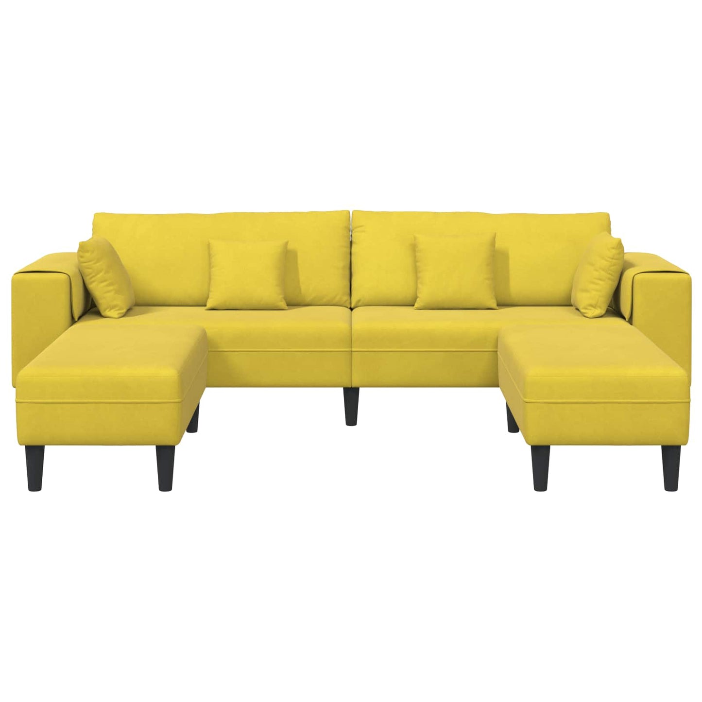 Sofa 3 pcs Gelb 250 x 188 x 76 cm Samt