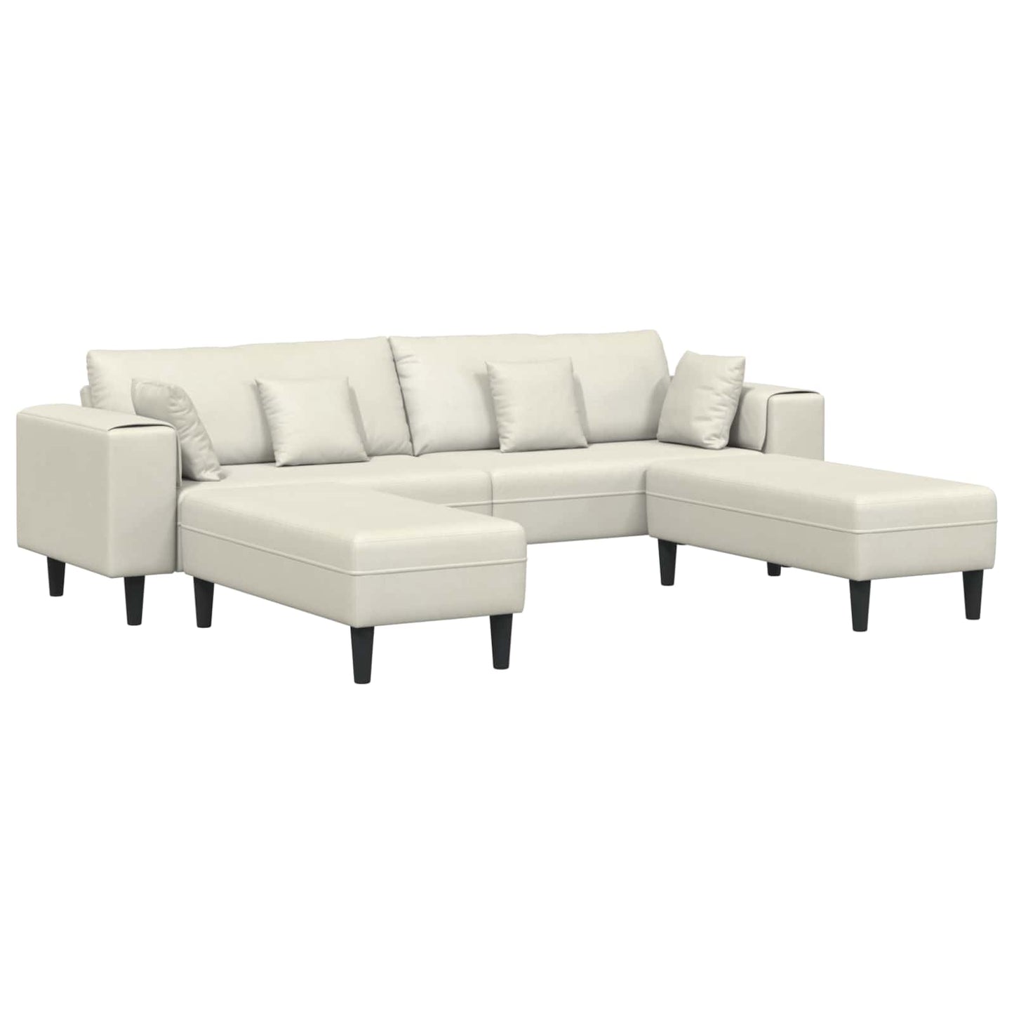 Sofa 3 pcs Creme 250 x 188 x 76 cm Samt