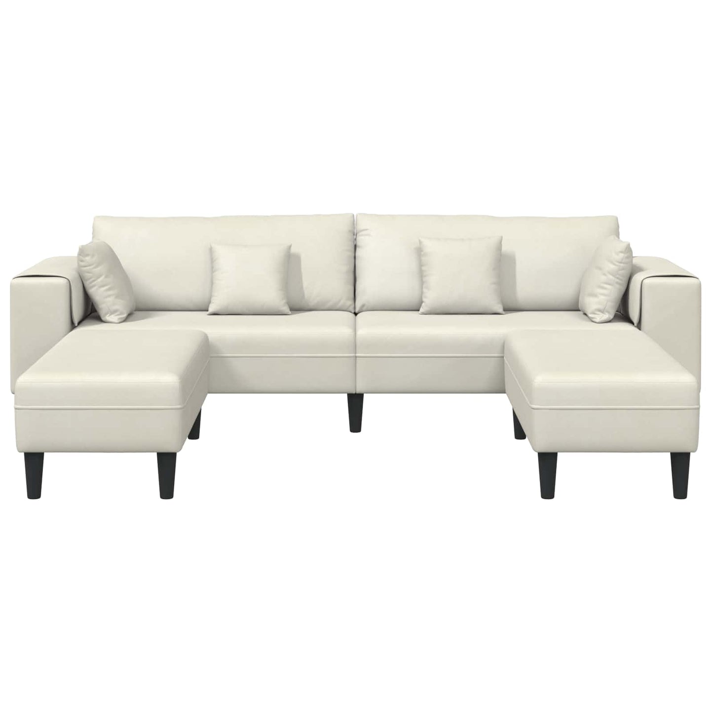 Sofa 3 pcs Creme 250 x 188 x 76 cm Samt