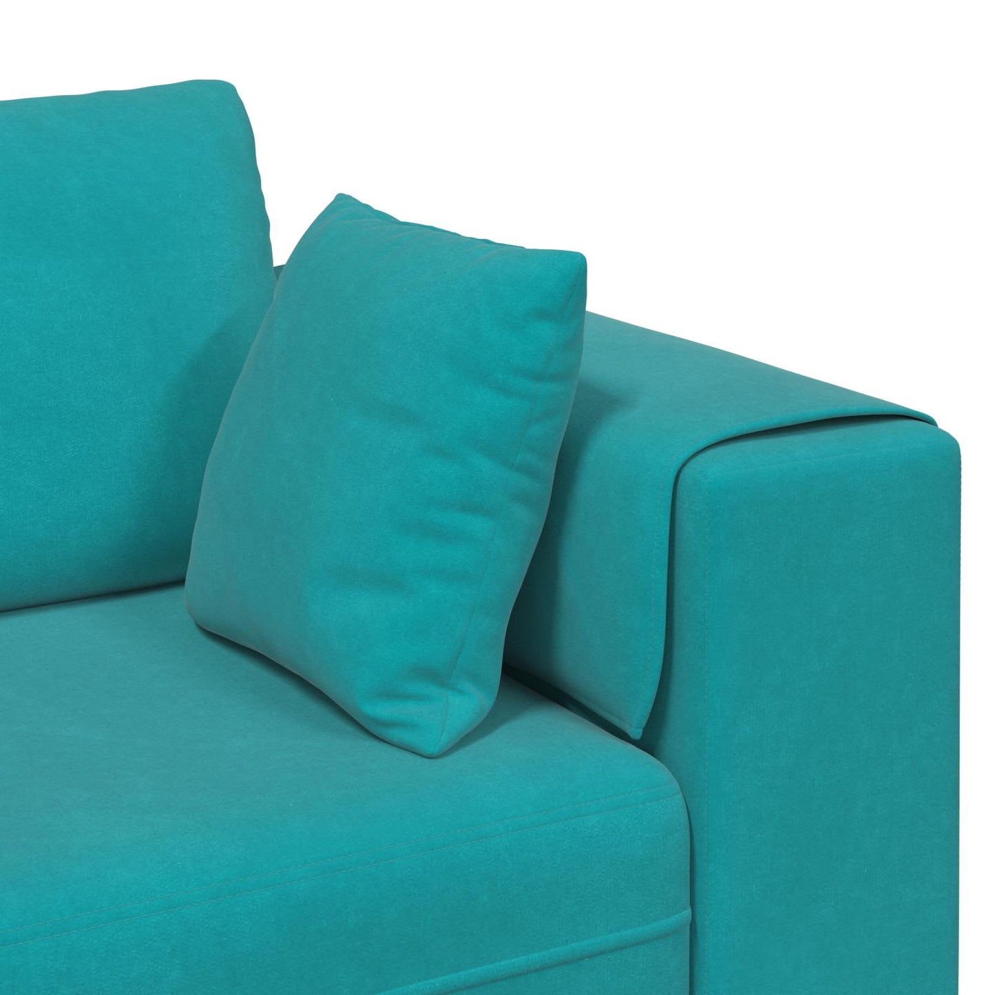 Sofa 3 pcs Türkis 250 x 188 x 76 cm Samt