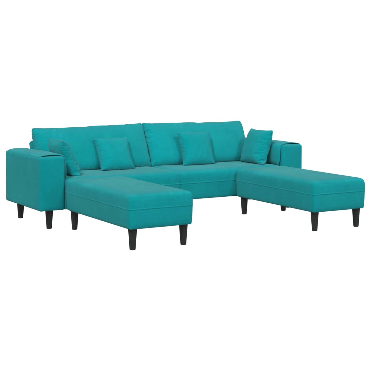 Sofa 3 pcs Türkis 250 x 188 x 76 cm Samt