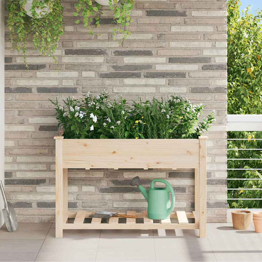 Garten-Pflanzgefäß mit Regal Beige 115 x 59 x 76,5 cm