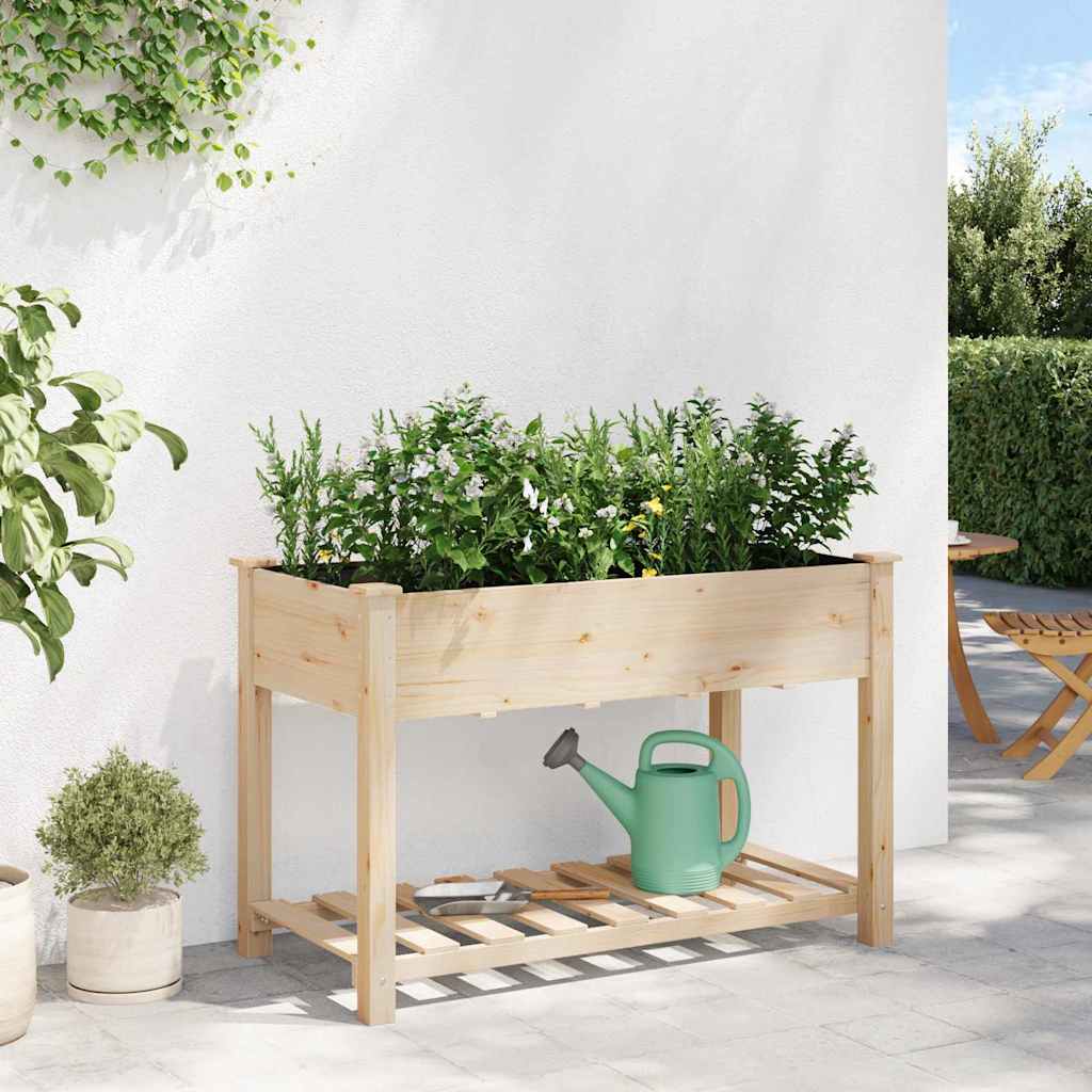 Garten-Pflanzgefäß mit Regal Beige 115 x 59 x 76,5 cm