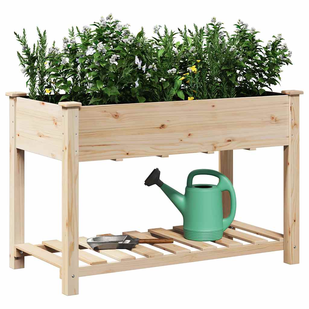 Garten-Pflanzgefäß mit Regal Beige 115 x 59 x 76,5 cm
