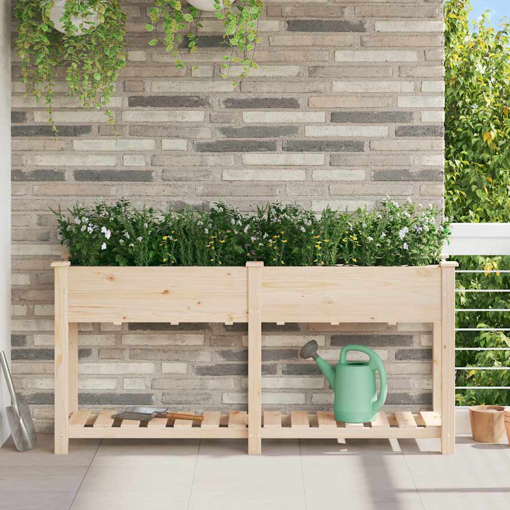 Garten-Pflanzgefäß mit Regal Beige 161 x 43 x 76,5 cm