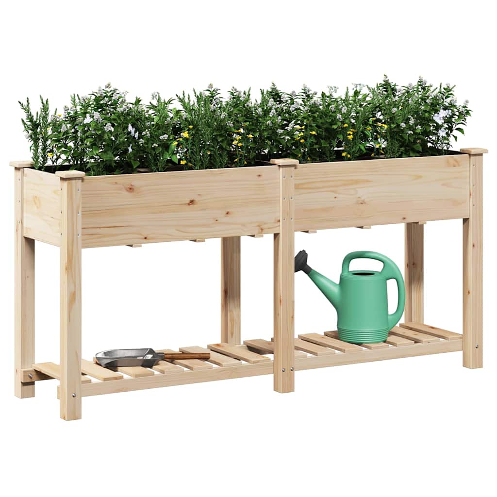 Garten-Pflanzgefäß mit Regal Beige 161 x 43 x 76,5 cm