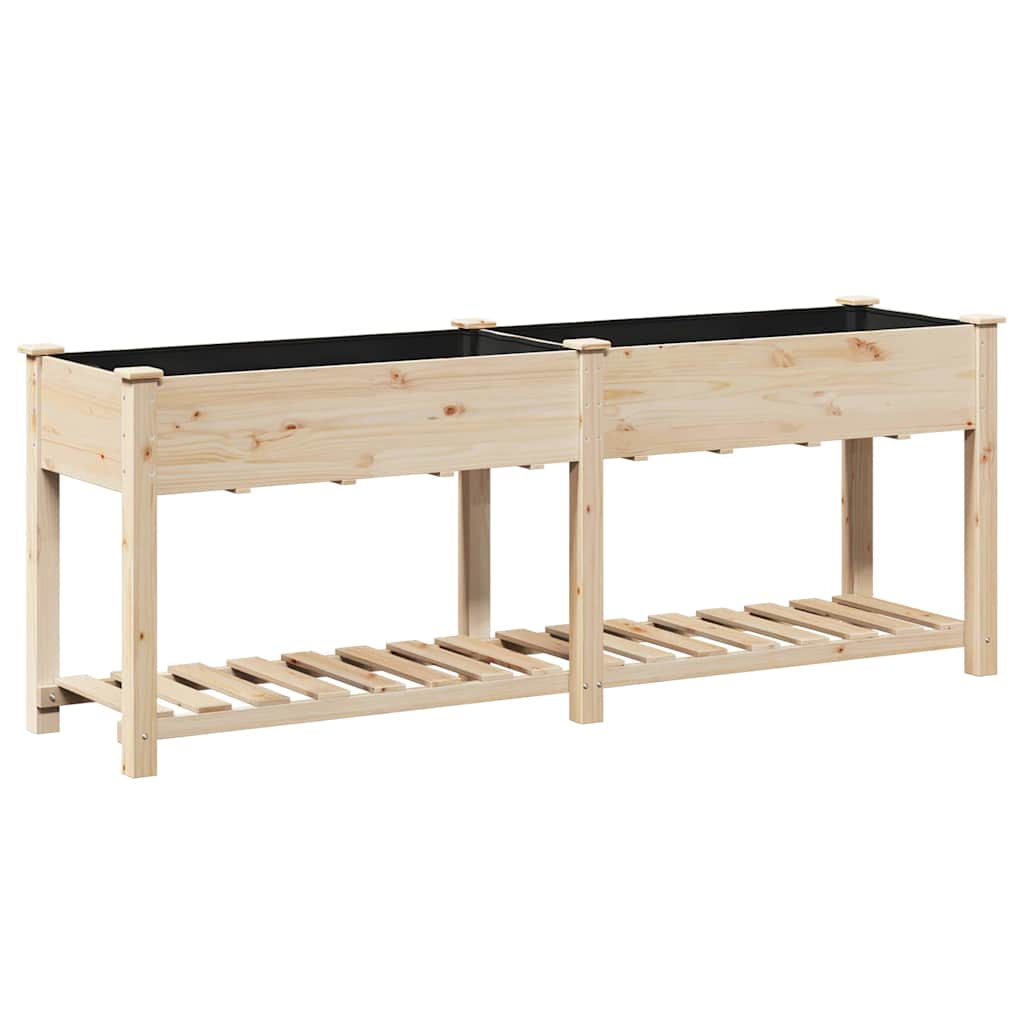 Garten-Pflanzgefäß mit Regal Beige 203 x 53 x 76,5 cm