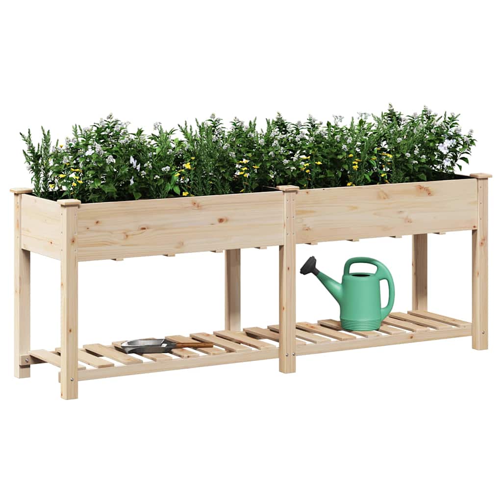 Garten-Pflanzgefäß mit Regal Beige 203 x 53 x 76,5 cm