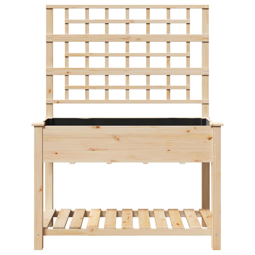 Garten-Pflanzgefäß mit Regal Beige 115 x 60,5 x 153 cm