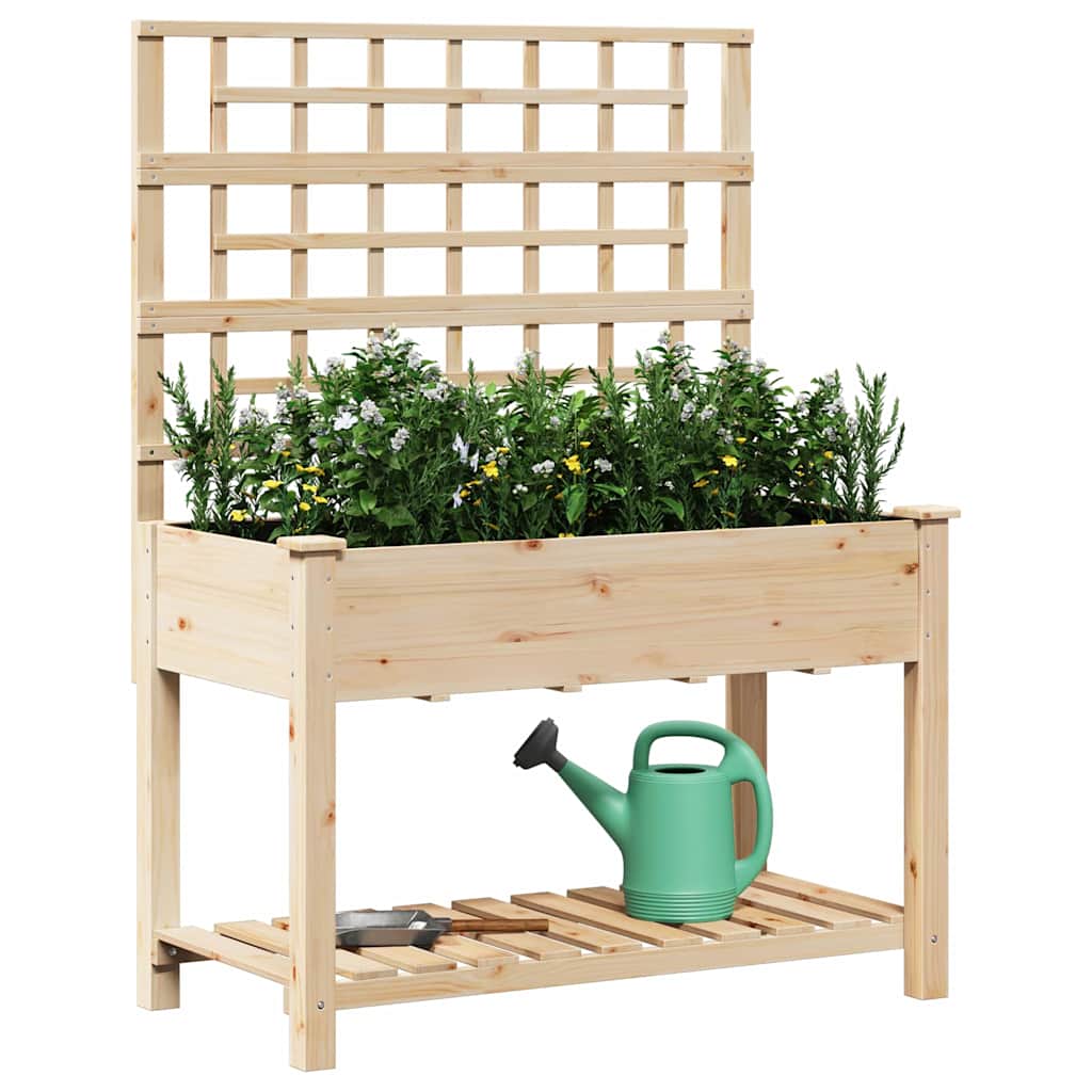 Garten-Pflanzgefäß mit Regal Beige 115 x 60,5 x 153 cm