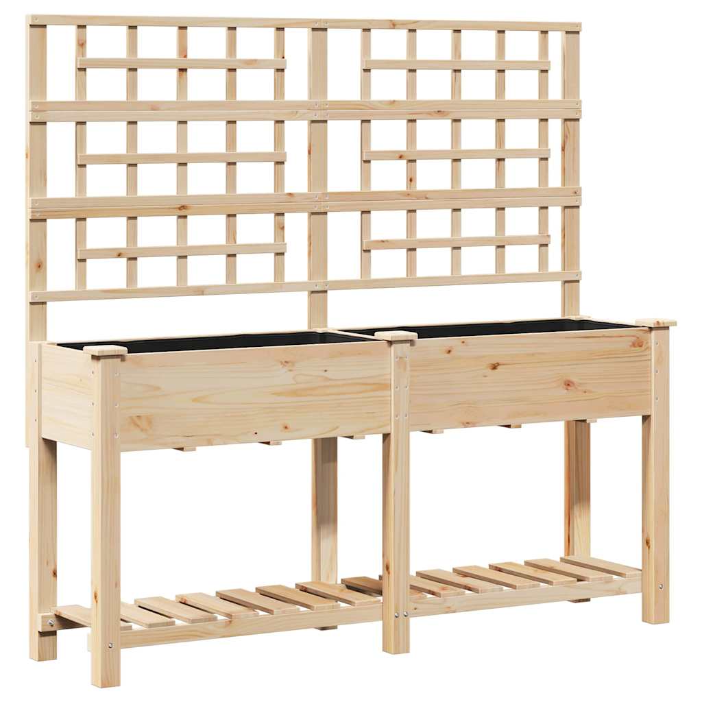 Garten-Pflanzgefäß mit Regal Beige 161 x 46 x 152,5 cm