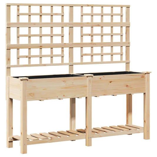 Garten-Pflanzgefäß mit Regal Beige 161 x 46 x 152,5 cm