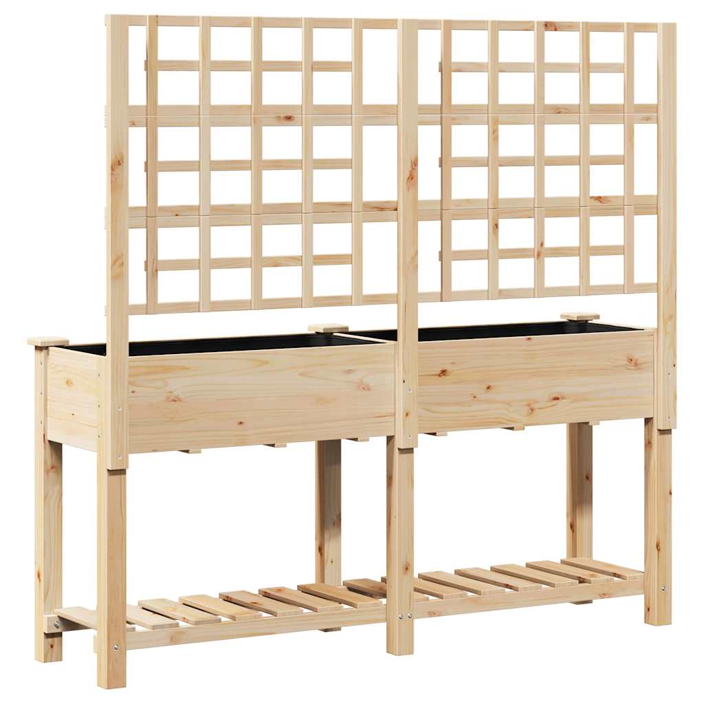 Garten-Pflanzgefäß mit Regal Beige 161 x 46 x 152,5 cm