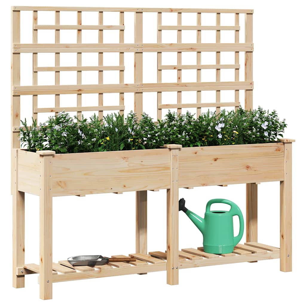Garten-Pflanzgefäß mit Regal Beige 161 x 46 x 152,5 cm
