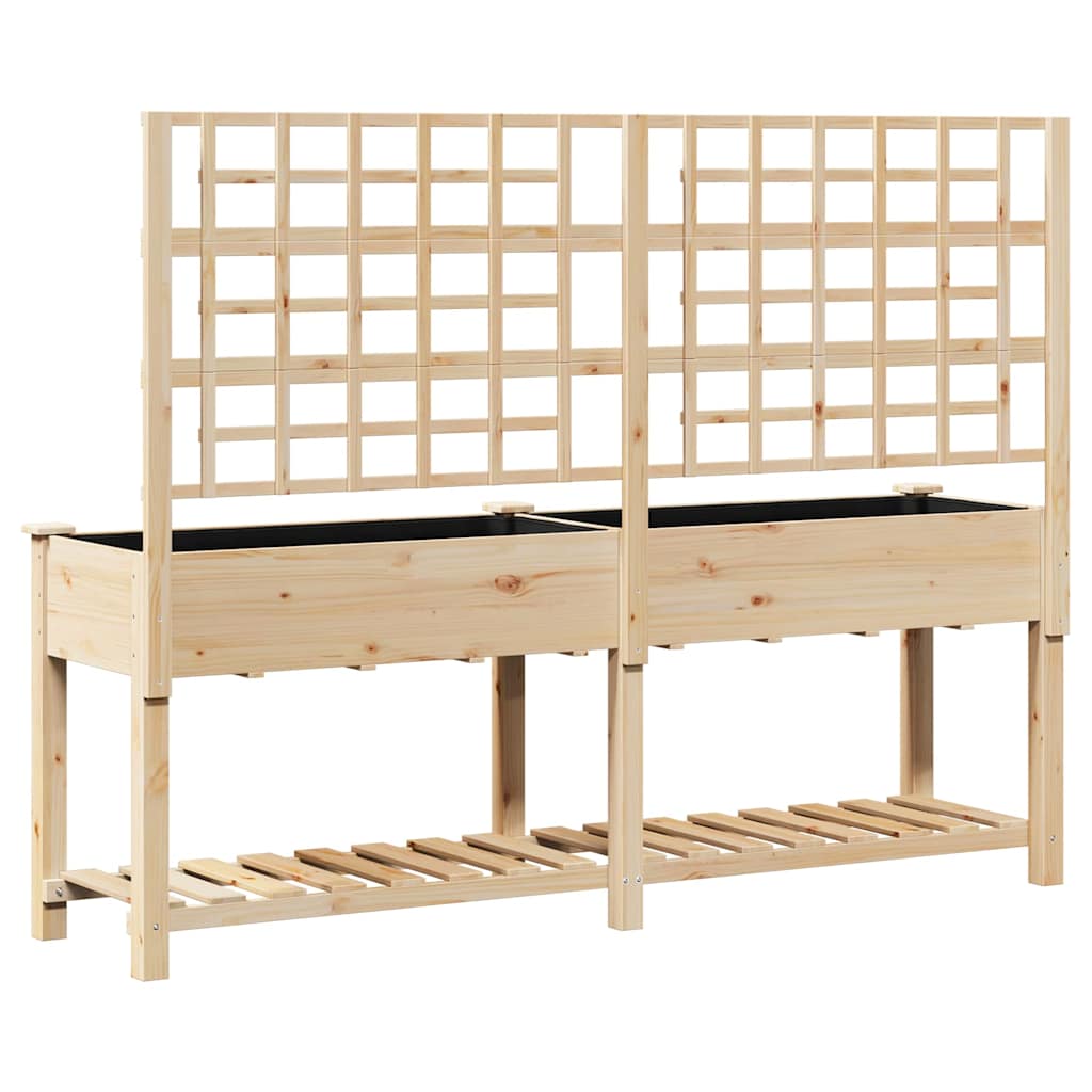Garten-Pflanzgefäß mit Regal Beige 203,5 x 54 x 152,5 cm