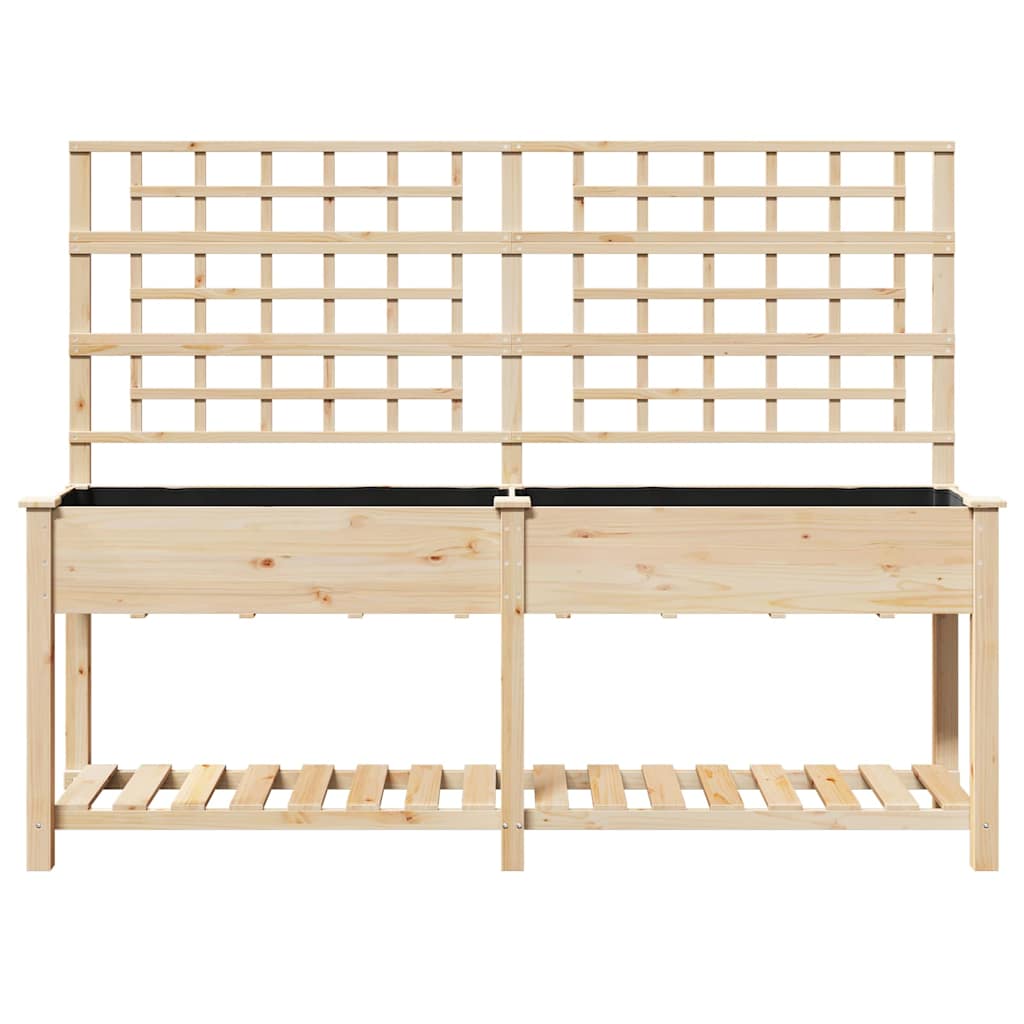 Garten-Pflanzgefäß mit Regal Beige 203,5 x 54 x 152,5 cm