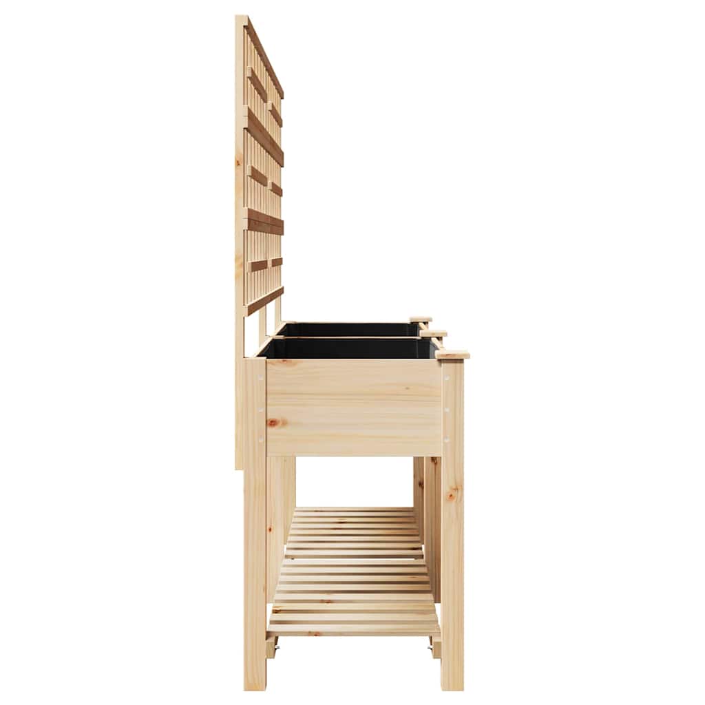 Garten-Pflanzgefäß mit Regal Beige 203,5 x 54 x 152,5 cm