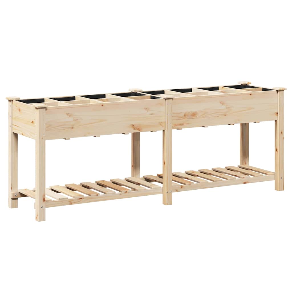 Garten-Pflanzgefäß mit Regal Beige 203,5 x 53 x 76,5 cm