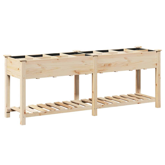 Garten-Pflanzgefäß mit Regal Beige 203,5 x 53 x 76,5 cm