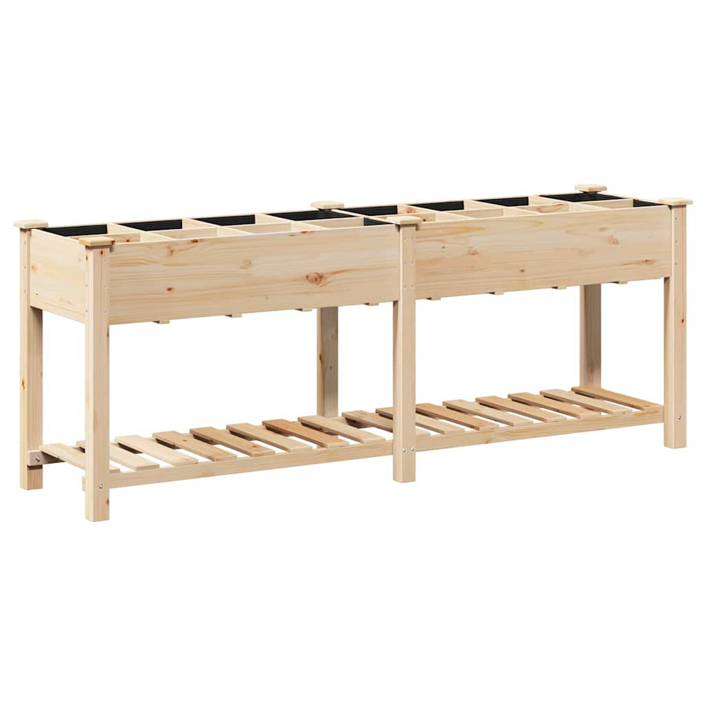 Garten-Pflanzgefäß mit Regal Beige 203,5 x 53 x 76,5 cm