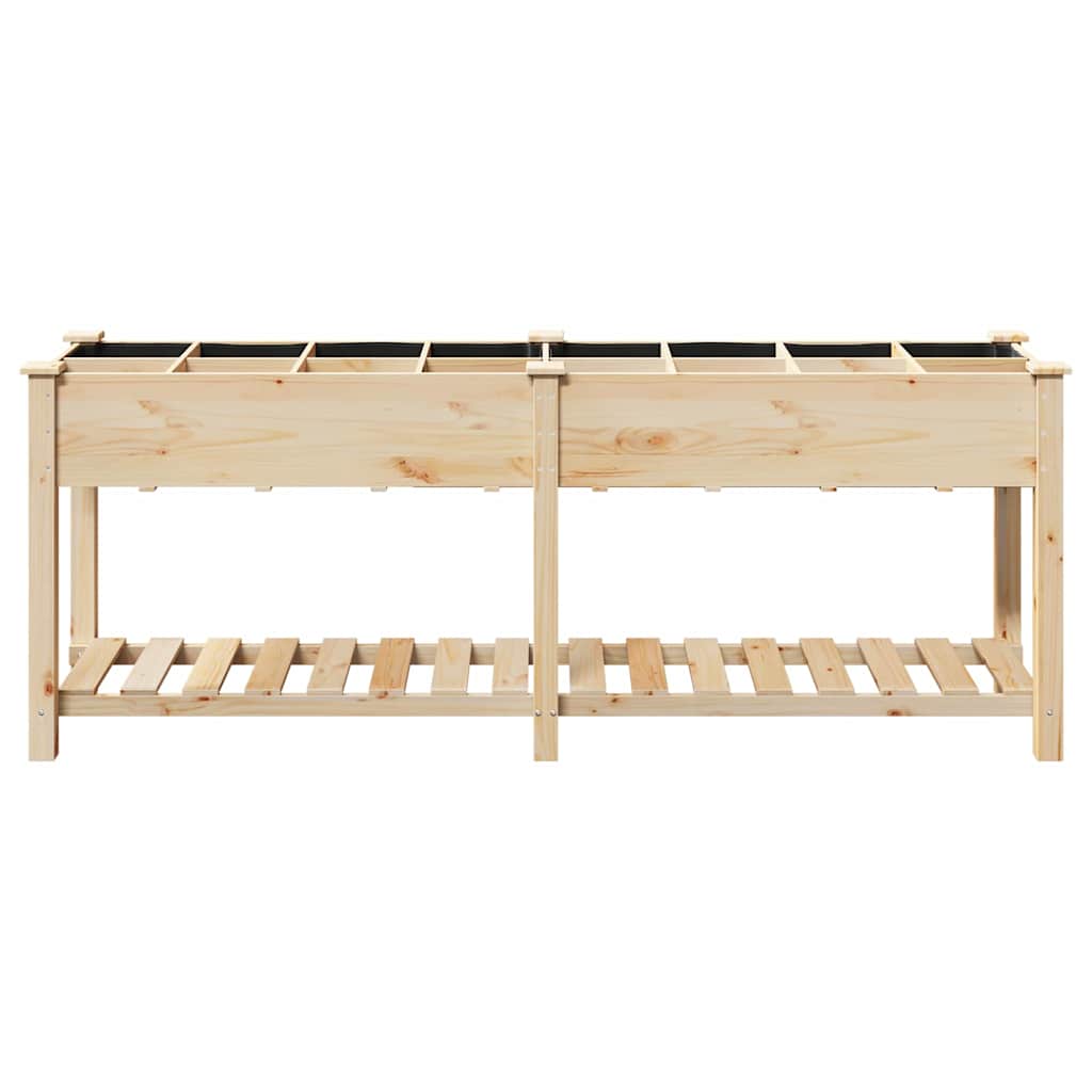 Garten-Pflanzgefäß mit Regal Beige 203,5 x 53 x 76,5 cm