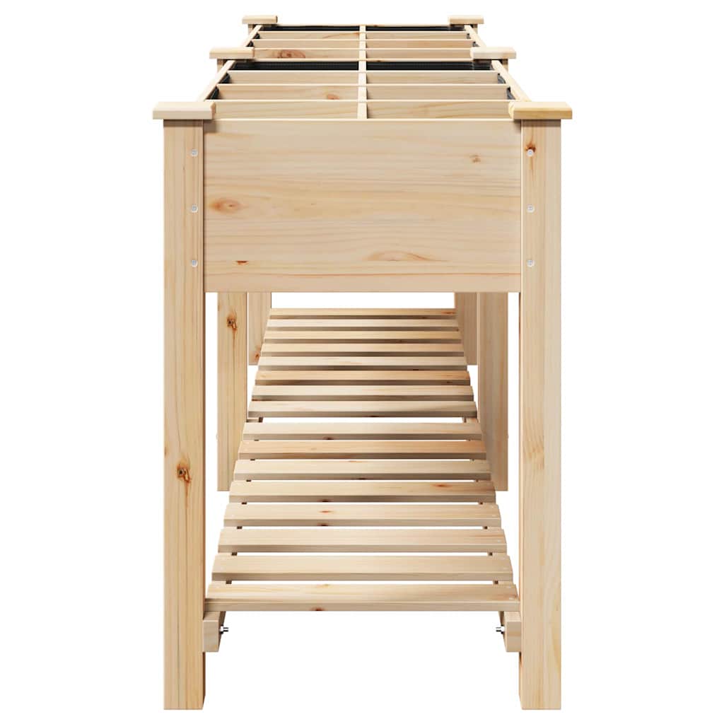 Garten-Pflanzgefäß mit Regal Beige 203,5 x 53 x 76,5 cm