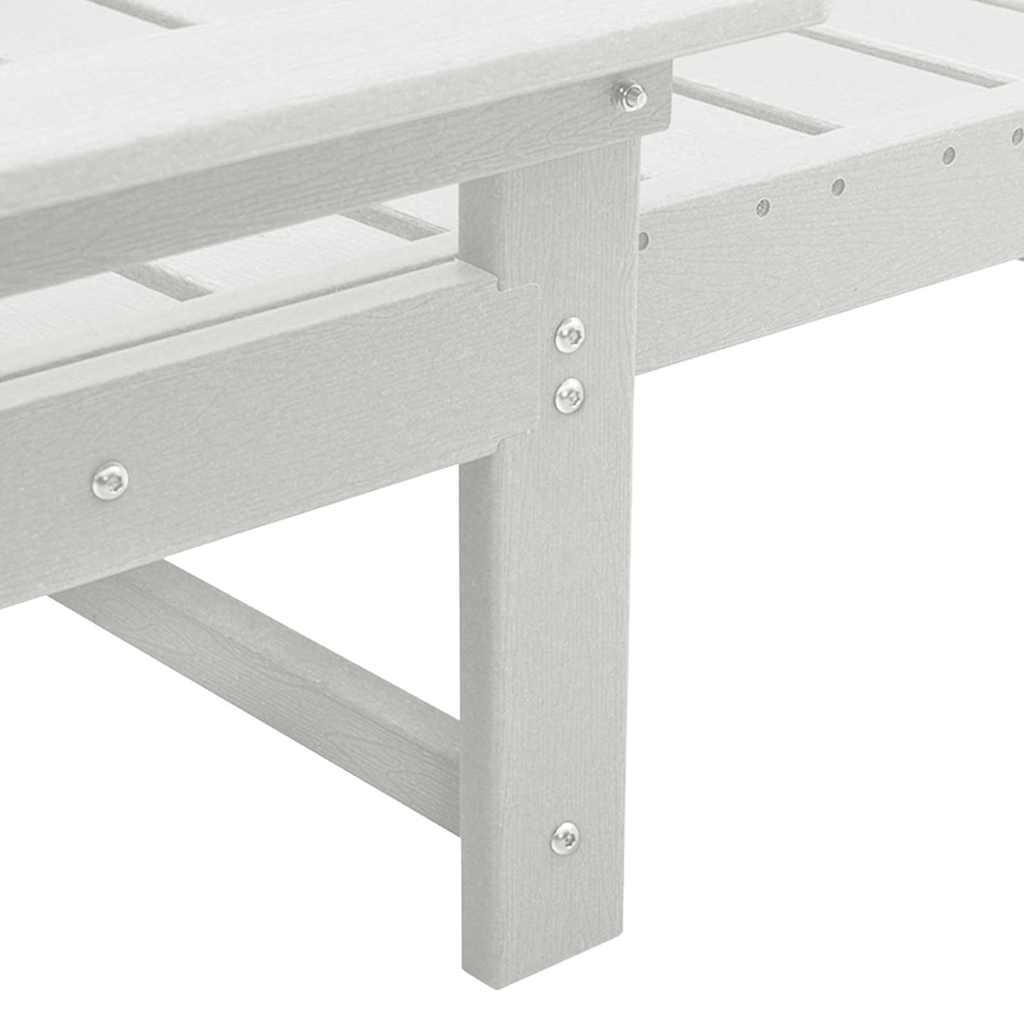 Sonnenliege 2 pcs Weiß 195,5 x 53 x 98,5 cm Polyethylen