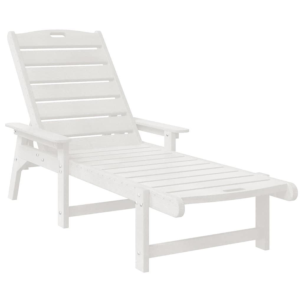 Sonnenliege 2 pcs Weiß 195,5 x 53 x 98,5 cm Polyethylen