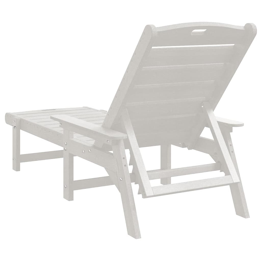 Sonnenliege 2 pcs Weiß 195,5 x 53 x 98,5 cm Polyethylen