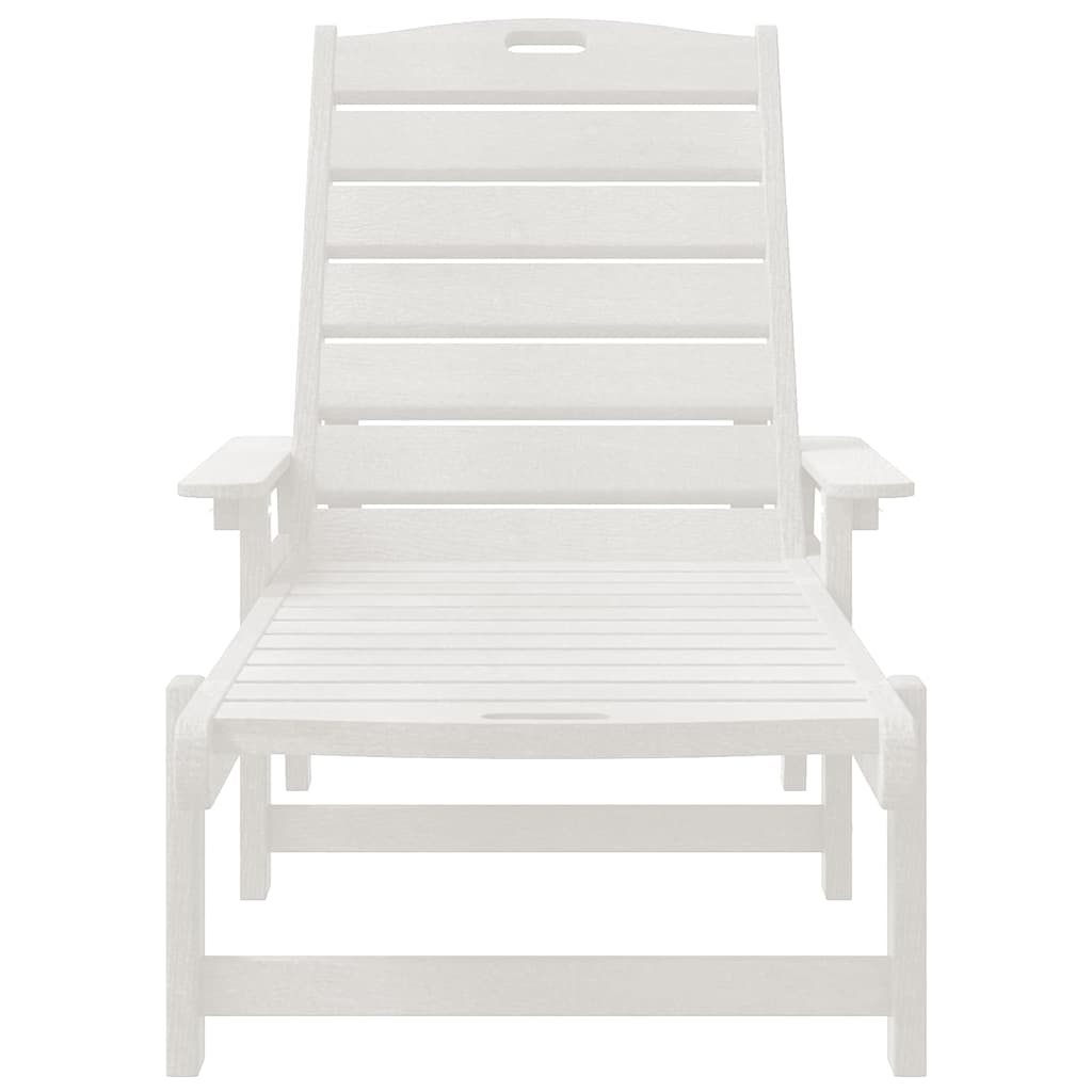 Sonnenliege 2 pcs Weiß 195,5 x 53 x 98,5 cm Polyethylen