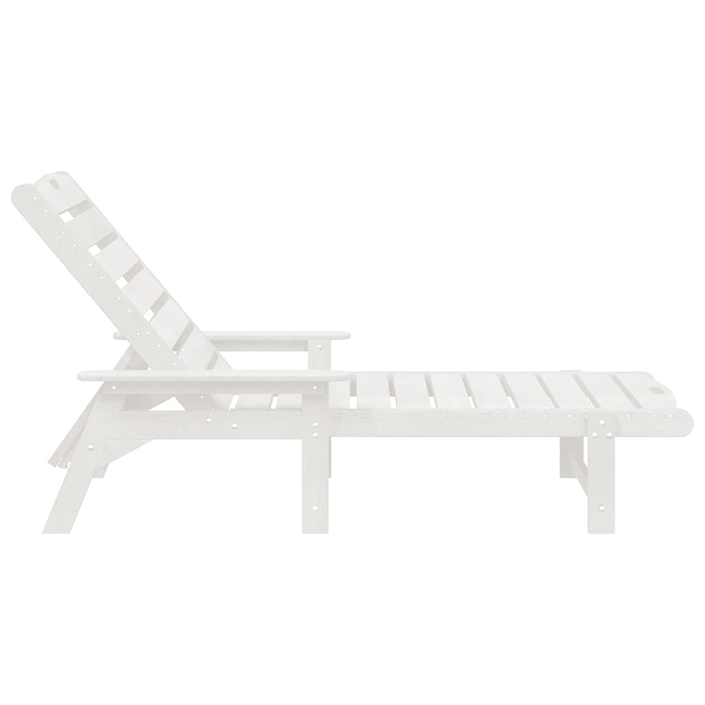 Sonnenliege 2 pcs Weiß 195,5 x 53 x 98,5 cm Polyethylen
