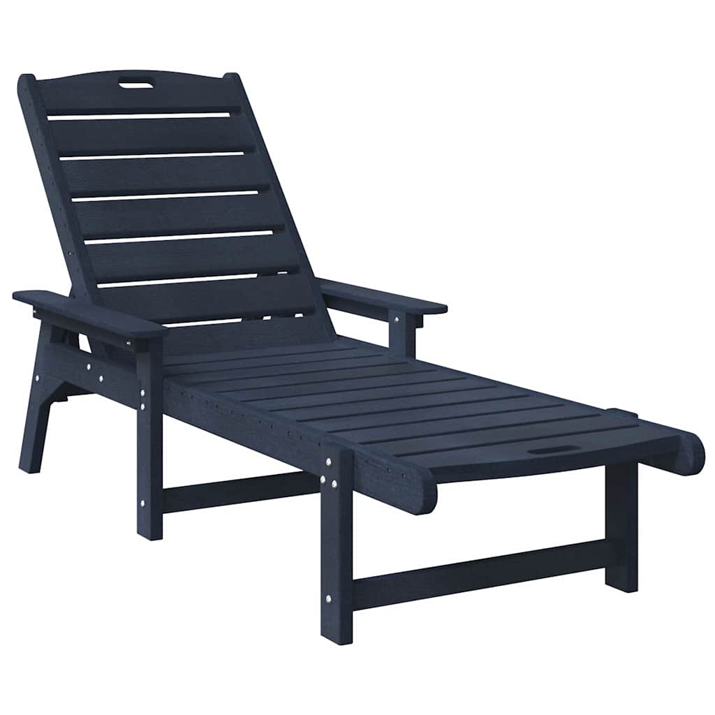 Sonnenliege 2 pcs Marineblau 195,5 x 53 x 98,5 cm Polyethylen