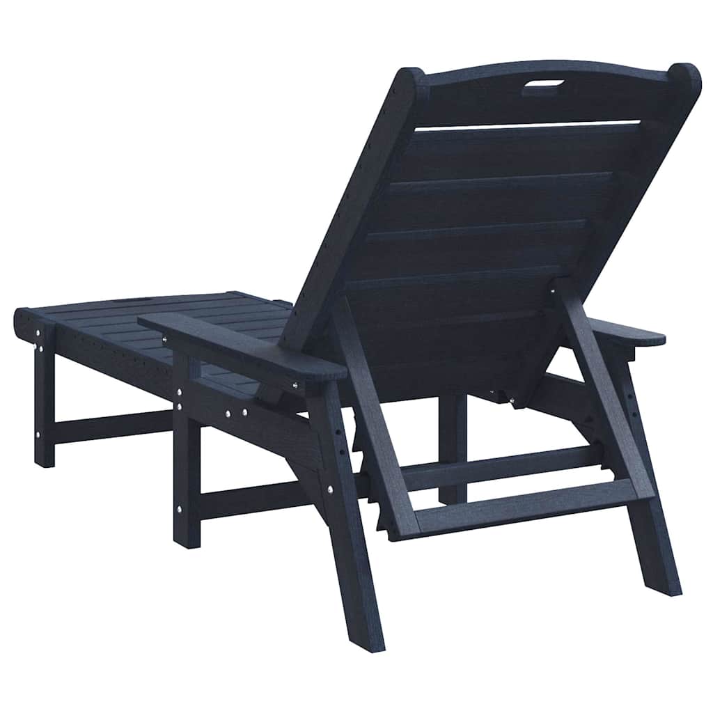 Sonnenliege 2 pcs Marineblau 195,5 x 53 x 98,5 cm Polyethylen