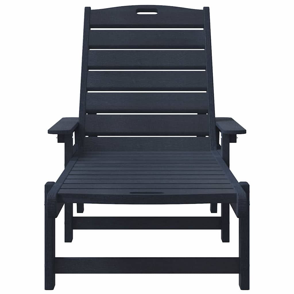 Sonnenliege 2 pcs Marineblau 195,5 x 53 x 98,5 cm Polyethylen