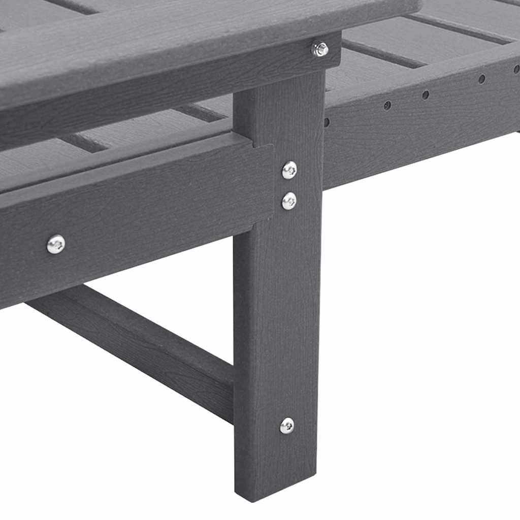 Sonnenliege 2 pcs Hellgrau 195,5 x 53 x 98,5 cm Polyethylen