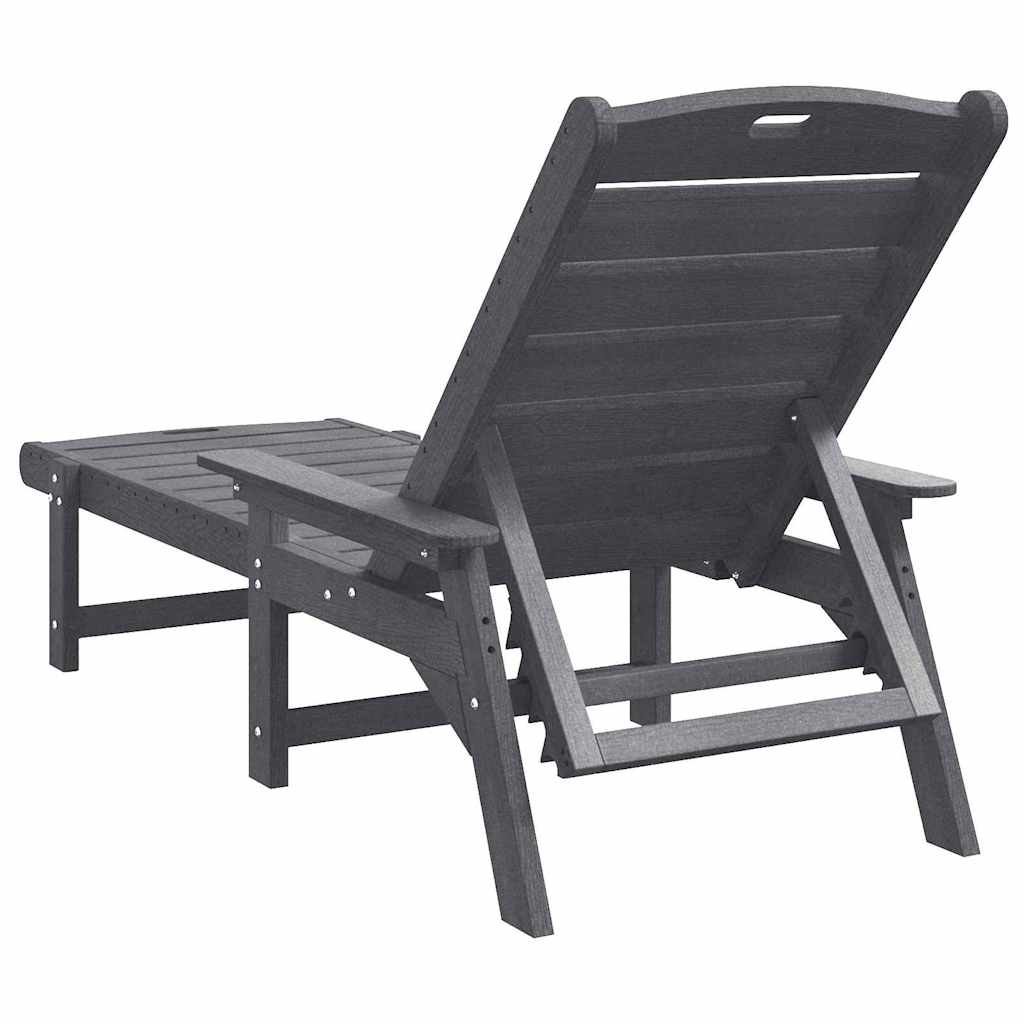 Sonnenliege 2 pcs Hellgrau 195,5 x 53 x 98,5 cm Polyethylen