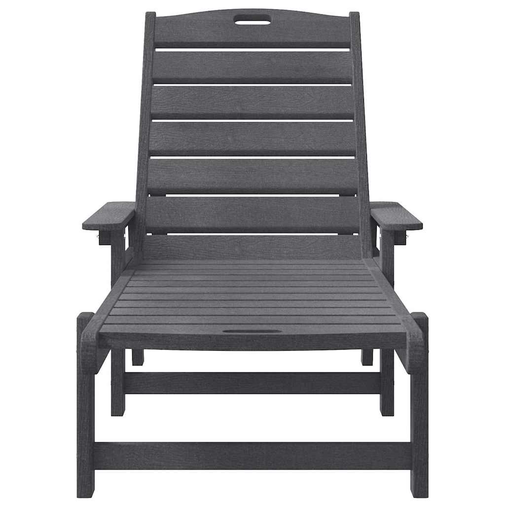 Sonnenliege 2 pcs Hellgrau 195,5 x 53 x 98,5 cm Polyethylen