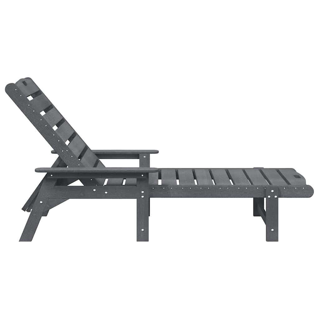 Sonnenliege 2 pcs Hellgrau 195,5 x 53 x 98,5 cm Polyethylen