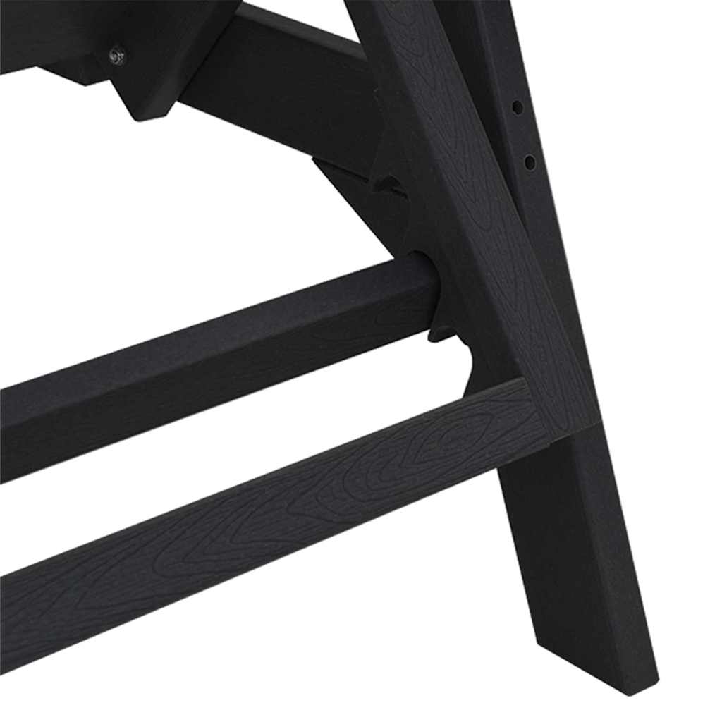 Sonnenliege 3 pcs Schwarz Polyethylen