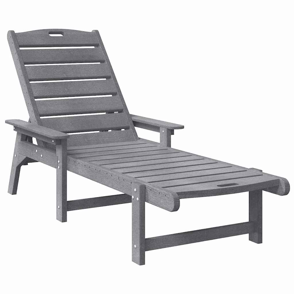 Sonnenliege 3 pcs Hellgrau Polyethylen