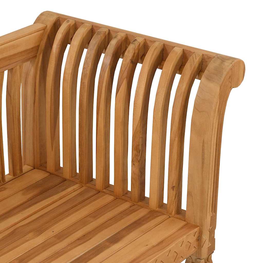 Bank Braun 127,5 x 52 x 80 cm Massivholz Teak